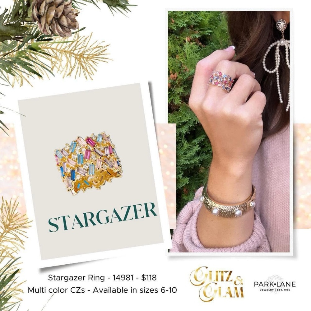 Park Lane Stargazer Ring with Gold and Multi-Color Stones